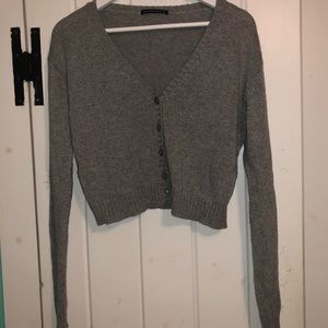 Gray Brandy Melville Cropped Sweater